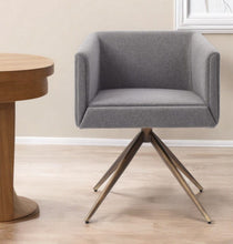 Load image into Gallery viewer, Upholstered Fabric Dining Room Arm Chair - Dark Gray
