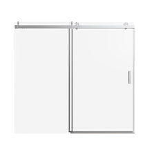 Load image into Gallery viewer, Frameless Single Sliding Soft Close Shower Doors, 3 / 8" Tempered Glass Reversible Installatio
