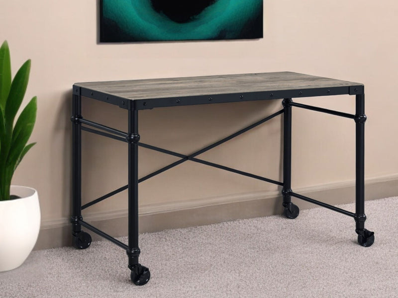 47" Writing Desk - Brown And Black