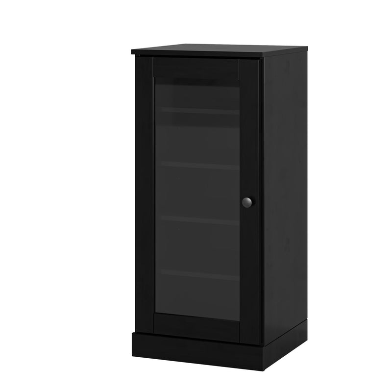 Ten Pair Solid Woodshoe Storage Cabinet (752248) - Black