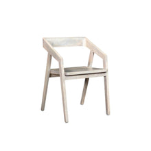 Load image into Gallery viewer, Solid Wood Open Back Dining Arm Chair - White
