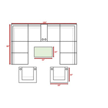 Load image into Gallery viewer, Outdoor Wicker Sectional With Weather Resistant Cushions And Table
