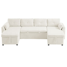 Load image into Gallery viewer, U-Shaped Sectional Sofa Bed With Storage And USB Ports
