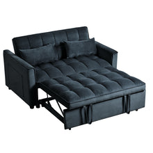 Load image into Gallery viewer, Sleeper Loveseat With Toss Pillows - Black
