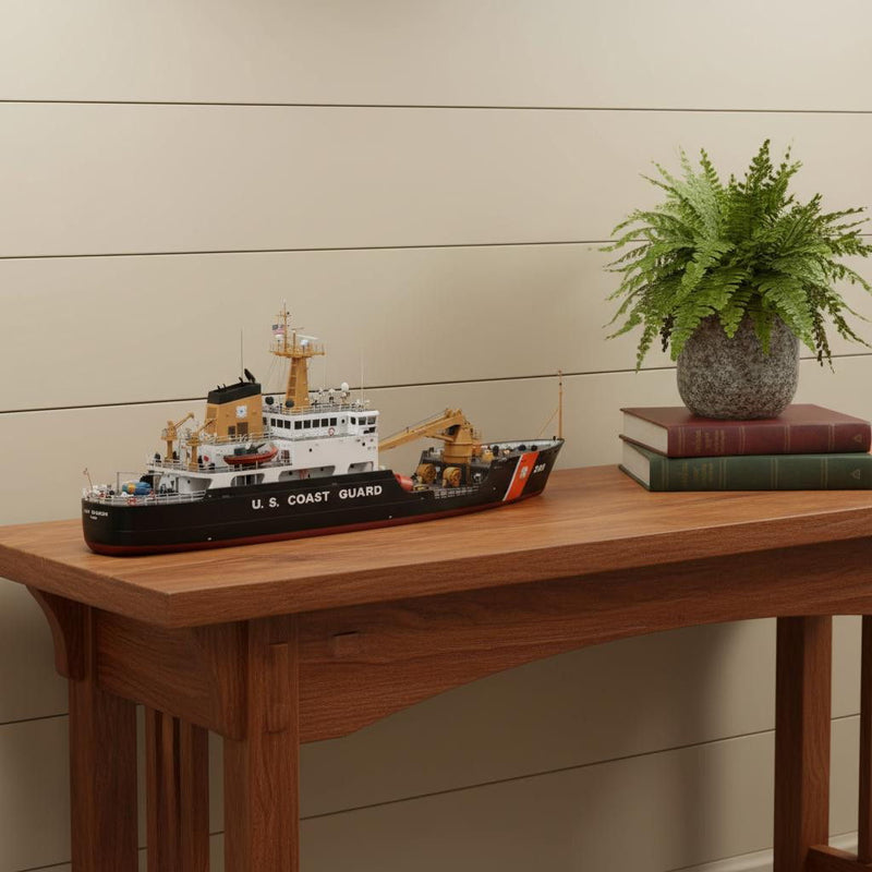 Hand Painted Model Boat (624554) - Black / White