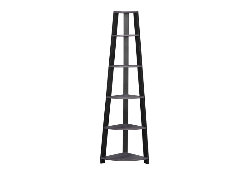 Five Tier Corner Bookcase - Gray