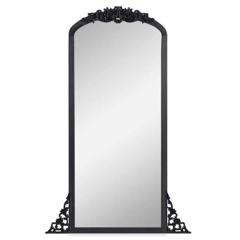 67" Solid Wood Framed Full Length Mirror - Black