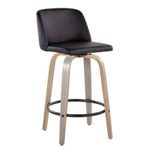 Load image into Gallery viewer, Toriano - Contemporary Fixed Height Counter Stool With Swivel &amp; Round Footrest (Set of 2)
