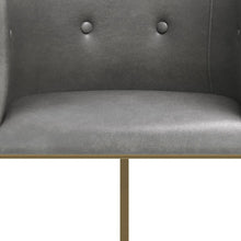 Load image into Gallery viewer, Fabric Low Back Counter Height Bar Chair - Gray / Gold
