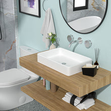 Load image into Gallery viewer, Modern European Design Ceramic Rectangular Vessel Bathroom Sink
