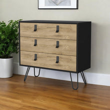 Load image into Gallery viewer, 3 Drawer Dresser - Natural / Black
