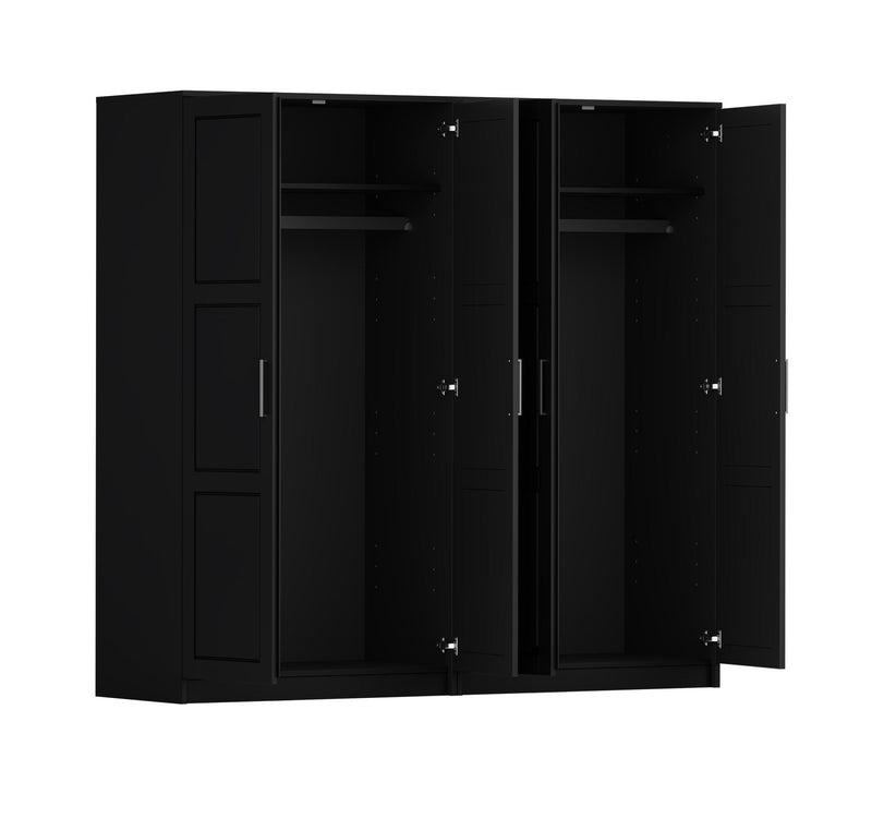 Solid Wood Four Door Combo Dresser (765110) - Black