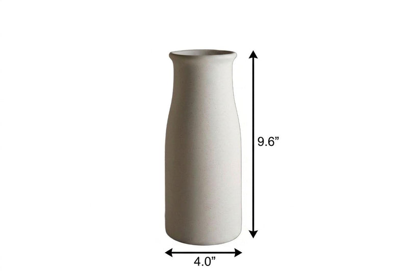 Ceramic Cylinder Table Vase (755421) - Cream