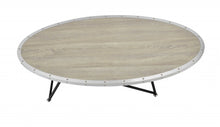 Load image into Gallery viewer, Iron Round Coffee Table - Natural And Black
