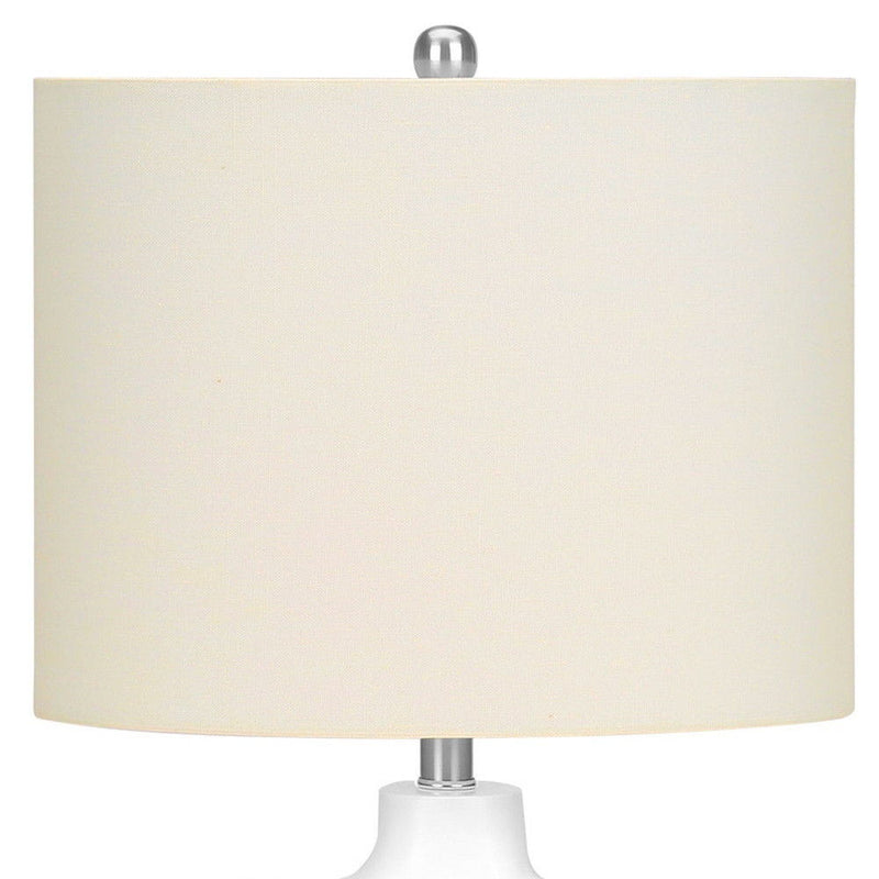 Novelty Table Lamp With Drum Shade - Cream
