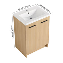 Load image into Gallery viewer, Floating Bathroom Vanity With Sink, Wall Mounted Double Door Storage
