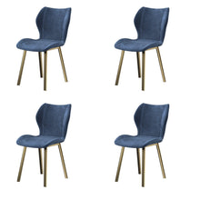Load image into Gallery viewer, Upholstered Velvet Dining Side Chairs (Set of 4) - Blue

