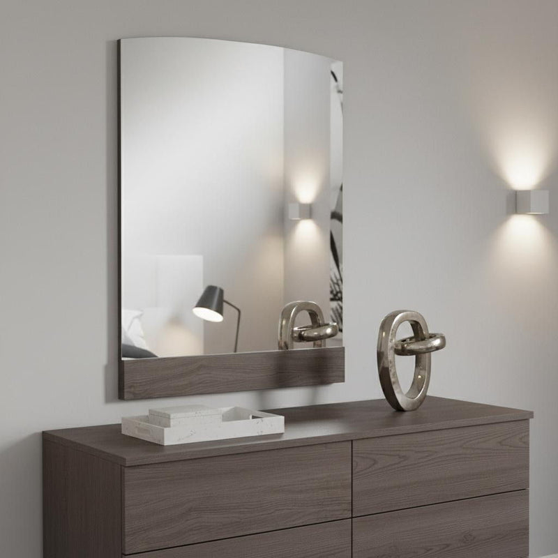 Wall Mounted And Dresser Mount Frameless Dresser Mirror - Chestnut
