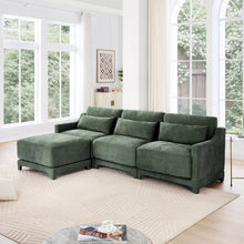 Load image into Gallery viewer, Stylish Sofa With Ottoman And Lumbar Pillows, Ergonomic Design
