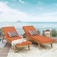 Load image into Gallery viewer, Nebulon - Outdoor Adjustable Chaise Lounge With Water Resistant Cushions (Set of 2)
