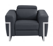 Load image into Gallery viewer, Leather Power Recliner Chair - Dark Gray

