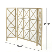 Load image into Gallery viewer, Margaret - 3 Panel Fireplace Screen Iron
