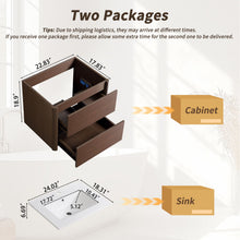 Load image into Gallery viewer, Wall Mounted Floating Bathroom Vanity With Sink And Cabinet
