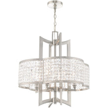 Load image into Gallery viewer, 24" Four Light Dimmable Chandelier With Shades - Nickel
