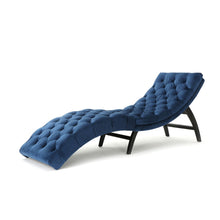 Load image into Gallery viewer, Elegant Tufted Chaise Lounge With Curved Design
