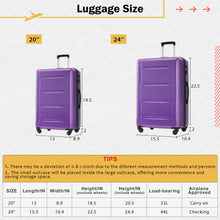 Load image into Gallery viewer, 2 Piece Luggage Set With Bags Expanable Spinner Wheels ABS Lightweight Suitcase With Tsa Lock 20" / 24"
