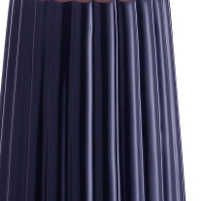 Table Lamp With Drum Shade - Navy Blue