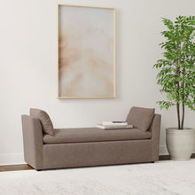 Load image into Gallery viewer, Isiah - Raised Arm Accent Bench - Brown
