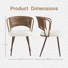 Load image into Gallery viewer, Farmhouse Style Wicker Dining Chair

