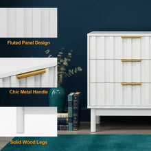 Load image into Gallery viewer, Fluted 3 Drawer Dresser
