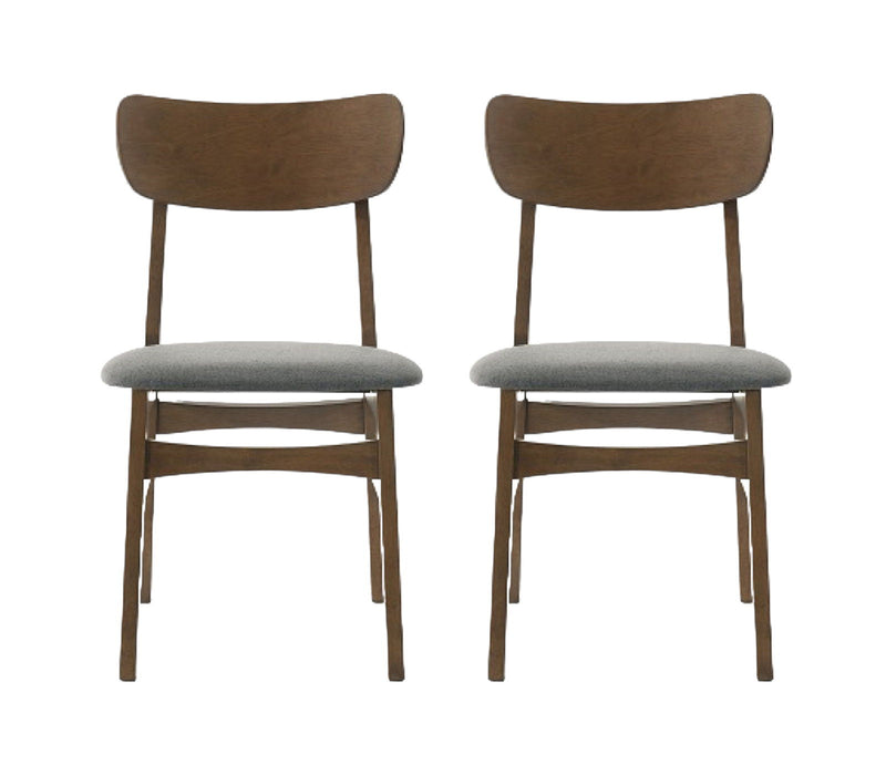 Fabric Open Back Dining Side Chairs (Set of 2) - Gray