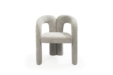 Load image into Gallery viewer, Boucle Partially Open Back Dining Arm Chair - Dark Gray
