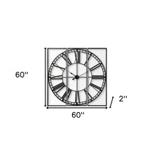 Load image into Gallery viewer, Round Square Industrial Style Wall Clock - Black
