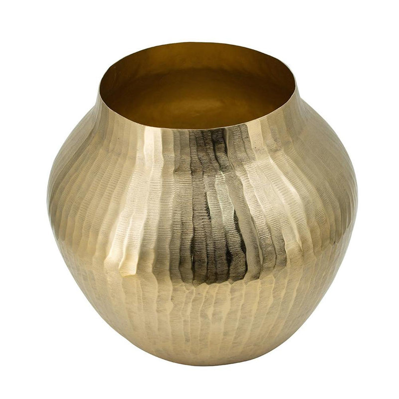 Hammered Round Table Vase (574340) - Gold