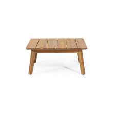 Load image into Gallery viewer, Crowne - Modern Coffee Table With Slat Design - Teak
