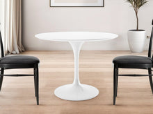 Load image into Gallery viewer, 42" Fiberglass And Metal Dining Table - White
