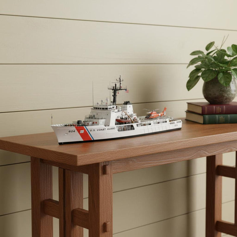 Hand Painted Model Boat (624525) - White