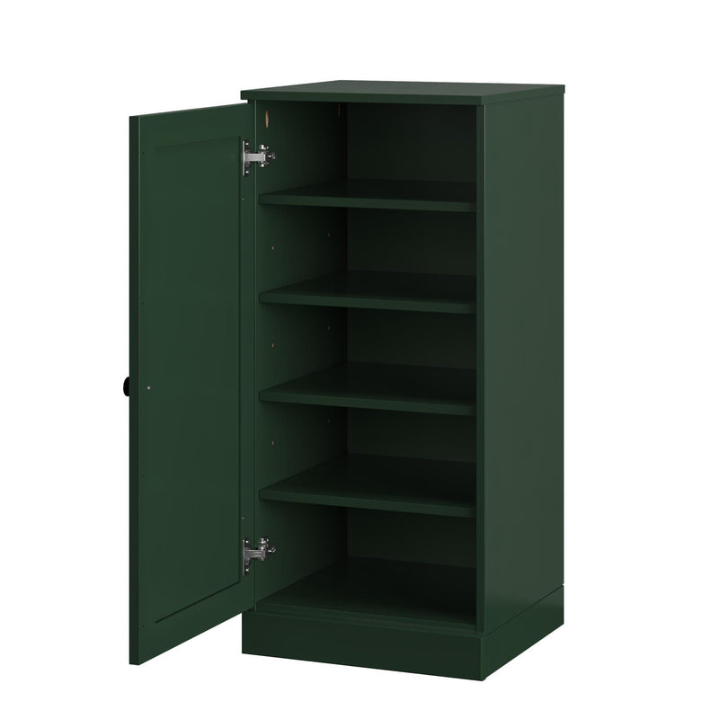 Ten Pair Solid Woodshoe Storage Cabinet (752118) - Green