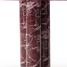 Load image into Gallery viewer, Genuine Marble And Stone Double Pedestal Console Table - Red
