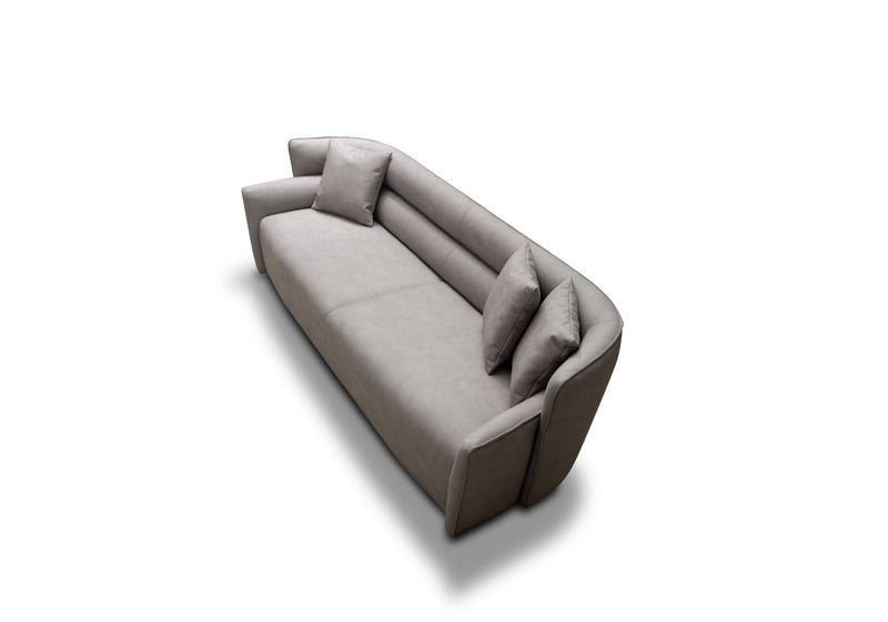 Nubuck Leather Sofa - Gray