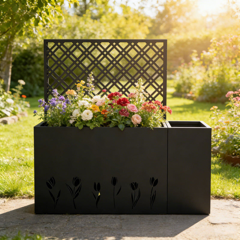 Tall Planter Raised Garden Bed With Trellis