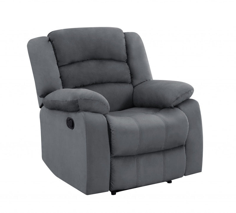 Contemporary Gray Fabric Chair - Gray