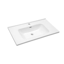 Load image into Gallery viewer, Modern Rectangular Vanity Top With Overflow For Bathroom
