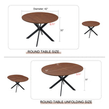 Load image into Gallery viewer, Extendable Round Dining Table - Walnut
