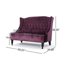 Load image into Gallery viewer, Nurturing - Upholstered Loveseat With Wing Back And Diamond Tufting
