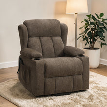 Load image into Gallery viewer, Lusio - Power Motion Recliner With Lift &amp; Cup Holder - Brown
